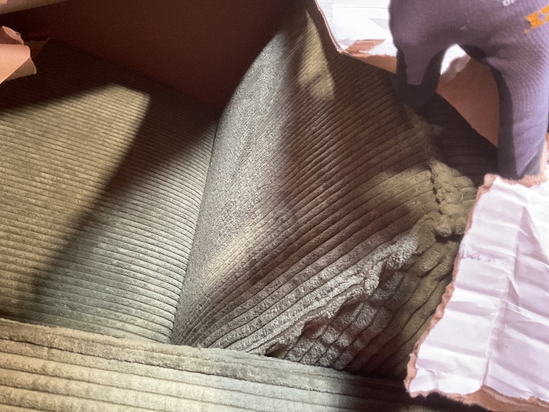 Photo 1 of **SELLING FOR PARTS AS PARTIAL SET. ONE SEAT-CORNER**LINSY HOME Modular Sectional Sofa, 134" Boneless Couch U Shaped 4-Seat Sofa with 2 Movable Ottomans, Corduroy Sectional Cloud Couches for Living Room, No Assembly Required, Green