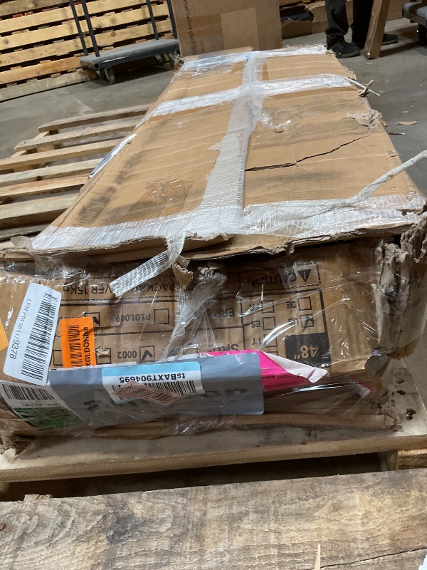 Photo 1 of **TRANSPORT  SCRATCHES AND SCUFFS**YDN Standing Desk with Drawers, 48 x 24 Inch Electric Adjustable Height Stand Up Desk, Sit Stand for Home Office, White