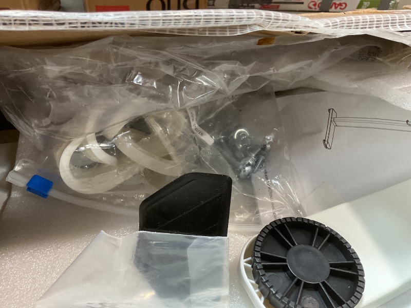 Photo 1 of **TRANSPORT  SCRATCHES AND SCUFFS**YDN Standing Desk with Drawers, 48 x 24 Inch Electric Adjustable Height Stand Up Desk, Sit Stand for Home Office, White