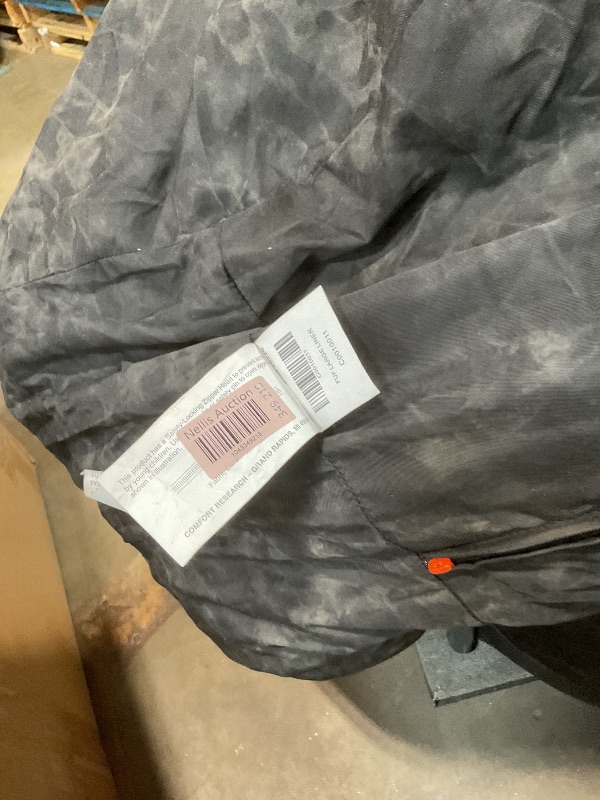 Photo 1 of **NO COVER. HEAVY DIRT **Big Joe Fuf Large Foam Filled Bean Bag Chair with Removable Cover, Black Lenox, Durable Woven Polyester, 4 feet Big