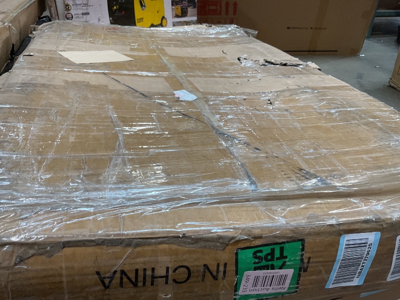 Photo 1 of **MINOR DAMAGE TO TABLE LIP AND CORNER**3 PSC Dining Table Set with 2 Upholstered Benches and 1 Table for 4, 44" Small Space Breakfast Nook Set, Kitchen Table with Tufted Upholstered Seats, Rustic Wood & Metal Frame, Easy Assembly