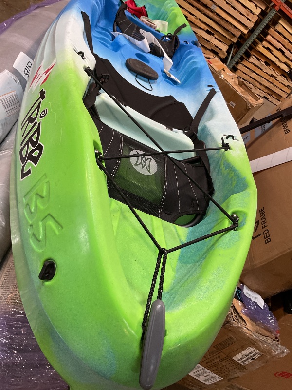 Photo 1 of **MISSING SMALL WHITE CAPS  FOR BOTTOM OF BOAT. SELLING FOR PARTS AS PARTIAL SET**perception Tribe 13.5 Sit on Top Tandem Kayak for All-Around Fun Large Rear Storage with Tie Downs