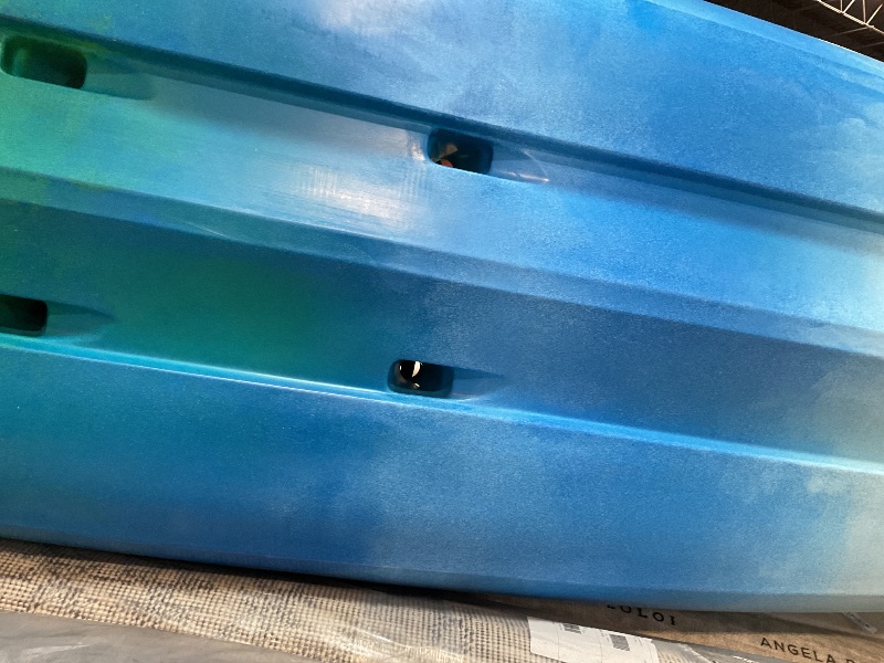 Photo 1 of **MISSING SMALL WHITE CAPS  FOR BOTTOM OF BOAT. SELLING FOR PARTS AS PARTIAL SET**perception Tribe 13.5 Sit on Top Tandem Kayak for All-Around Fun Large Rear Storage with Tie Downs