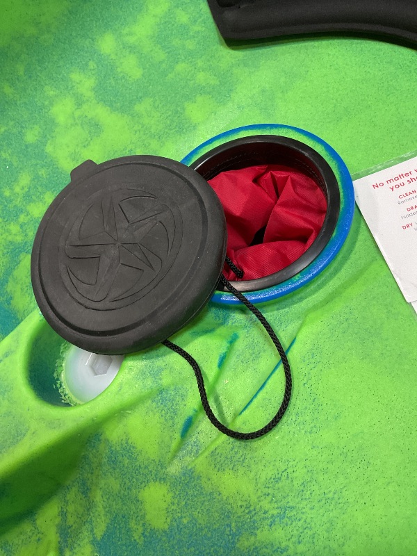 Photo 1 of **MISSING SMALL WHITE CAPS  FOR BOTTOM OF BOAT. SELLING FOR PARTS AS PARTIAL SET**perception Tribe 13.5 Sit on Top Tandem Kayak for All-Around Fun Large Rear Storage with Tie Downs