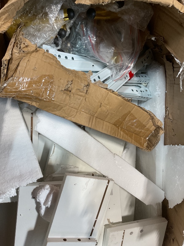 Photo 1 of **SELLING FOR PARTS AS PARTIAL SET. CRACKS. DENTS. DIRT**UBesGoo 7 Drawer Wood Dresser for Bedroom, Chest of Drawers, Storage Organization Unit for Clothing, White