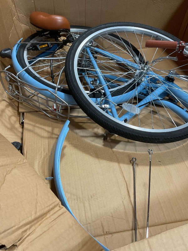 Photo 1 of **MINOR WEAR USE**YITAHOME 26 Inch Beach Cruiser Bike for Women, 7 Speed Commute Bicycle for Adults, Women Bike with Adjustable Seat & Basket, Multiple Color