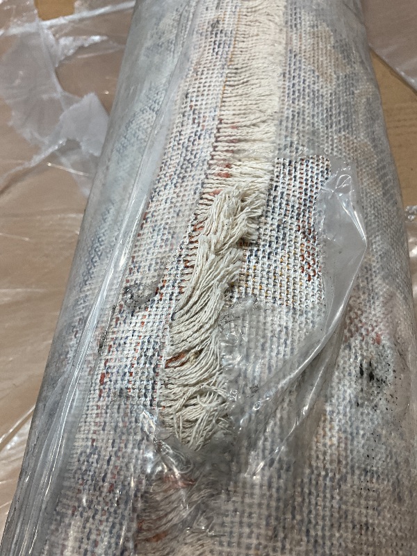 Photo 1 of **DIRTY FROM TRANSPORT **Loloi Angela Rose Blake Collection BLA-07 Navy/Multi 9' x 13', .25" Pile Height, Fringe, Area Rug