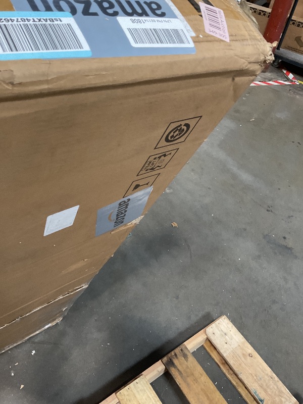 Photo 1 of **CORNER DENTED ON METAL FRAME**Metal Queen Size Bed Frame with Rustic Vintage Wood Headboard, Platform Bed Frame Mattress Foundation with Safe Rounded Corners & Strong Metal Slats Support, No Box Spring Needed, Retro Brown