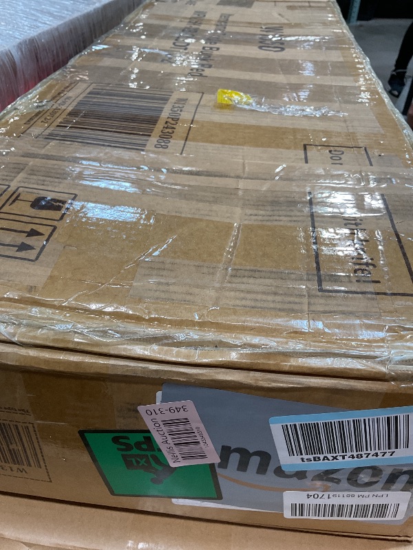 Photo 1 of **SELLING FOR PARTS AS PARTIAL SET. ONE BOX OF TWO **LINKHOO Twin XL Over Twin & Twin Triple Bunk Bed, Metal Twin XL Bunk Bed with Safety Guardrails and Ladder, Converts Into 3 Beds for Kids, No Box Spring Needed, Matte Black