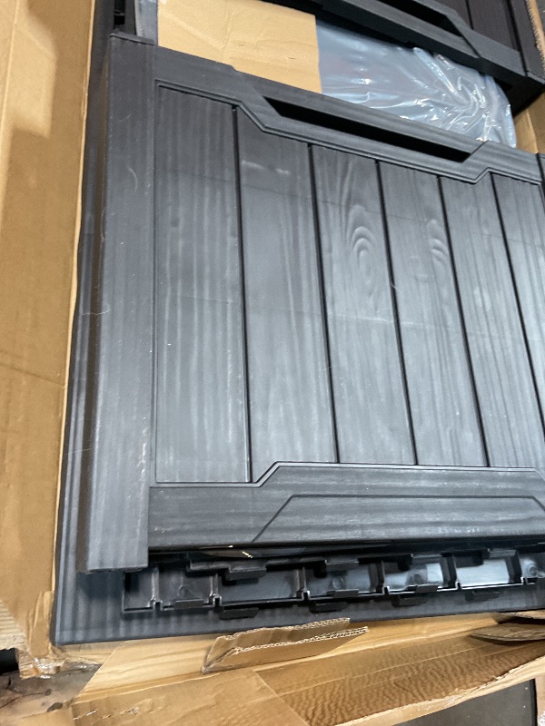 Photo 1 of **DIRT**YITAHOME 120 Gallon Outdoor Storage Deck Box with Cushion, Large Resin Patio Storage for Outdoor Pillows, Garden Tools and Pool-Supplies, Waterproof, Lockable (Taupe)