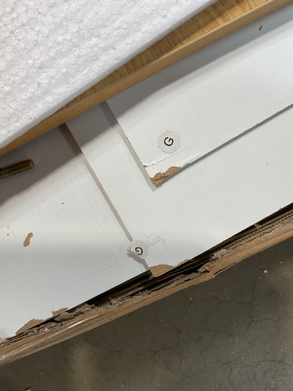 Photo 1 of **MINOR DAMAGE TO CORNERS**Shintenchi Kitchen Island cart with Storage, Portable Bar Cabinet on Wheels, Rolling Microwave Cart Side Table with Workstation for Kitchen, Dinning Room, White