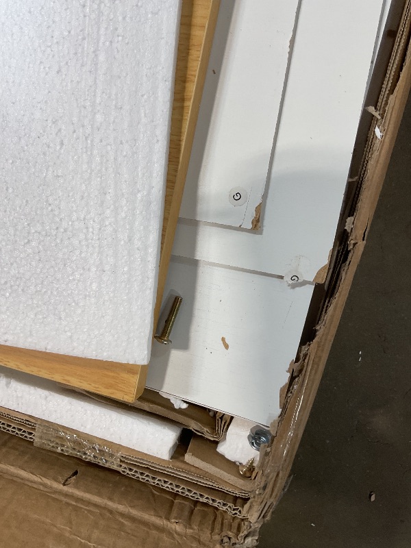 Photo 1 of **MINOR DAMAGE TO CORNERS**Shintenchi Kitchen Island cart with Storage, Portable Bar Cabinet on Wheels, Rolling Microwave Cart Side Table with Workstation for Kitchen, Dinning Room, White