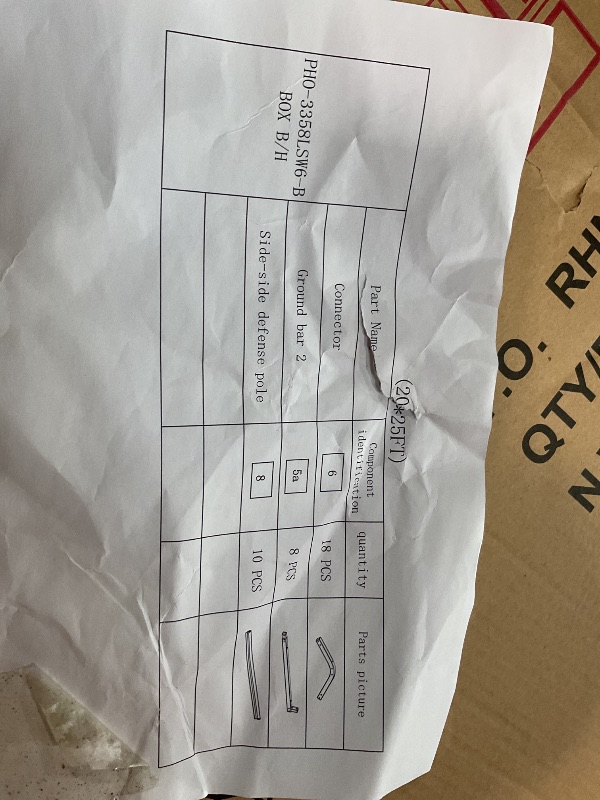 Photo 1 of **SELLING FOR PARTS AS PARTIAL SET. BOX B OF SET. **Garveelife 20'x25'x13' Metal Carport for 2 Cars, Heavy Duty Car Ports for Heavy Snow, Reinforced Frame, Tall Metal Car Ports for Bass Boats, Full-Sized Pickup Trucks, and Tractors, N.W. 980 Lbs