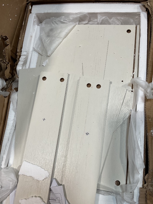 Photo 1 of **FOR PARTS/ HAS DAMAGED PIECES** Farmhouse Buffet Cabinet with Storage, Sideboard Cabinet, Buffet Cabinet, Sideboard Buffet Cabinet with Storage, Large Wood Accent Storage Cabinet with Doors and Shelves for Entryway Living Room