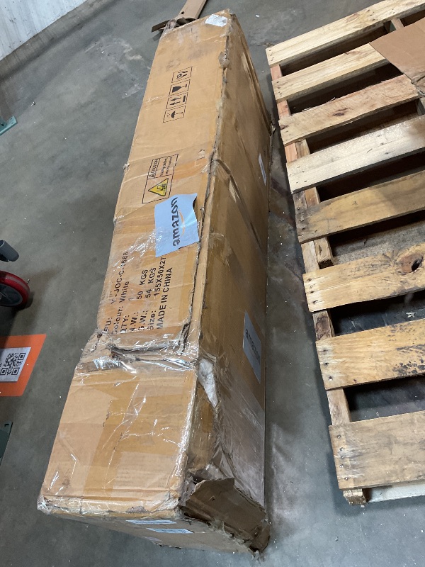 Photo 1 of **FOR PARTS/ HAS DAMAGED PIECES** Farmhouse Buffet Cabinet with Storage, Sideboard Cabinet, Buffet Cabinet, Sideboard Buffet Cabinet with Storage, Large Wood Accent Storage Cabinet with Doors and Shelves for Entryway Living Room