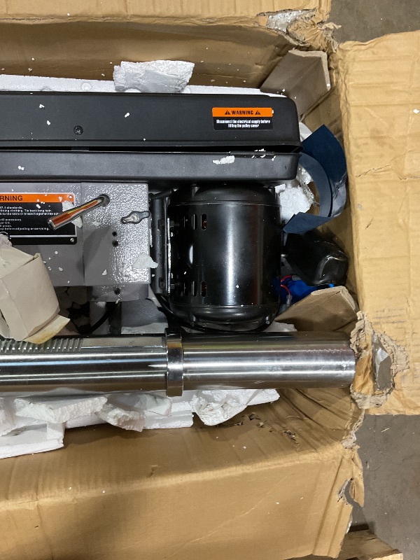 Photo 1 of **DENTS AND SCRATCHES FROM TRANSPORT **13 in Benchtop Drill Press, 7.5 Amp 120V, 288-3084 RPM Variable Speed Cast Iron Bench Drill Press, 0-45°Tilting Worktable, Tabletop Drilling Machine for Wood Metal