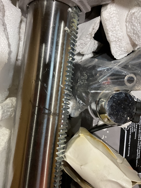 Photo 1 of **DENTS AND SCRATCHES FROM TRANSPORT **13 in Benchtop Drill Press, 7.5 Amp 120V, 288-3084 RPM Variable Speed Cast Iron Bench Drill Press, 0-45°Tilting Worktable, Tabletop Drilling Machine for Wood Metal