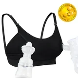 Photo 1 of **  3 PACK**Momcozy Hands Free Pumping Bra, Adjustable Breast-Pumps Holding and Nursing Bra, Suitable for Breastfeeding-Pumps by Lansinoh, Philips Avent, Spectra, Evenflo and More(Black, X-Large)