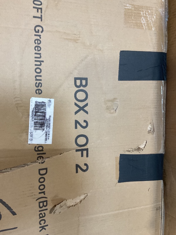 Photo 1 of **2 BOXES**6x10 FT Greenhouse, Easy Assembly Aluminum Polycarbonate Greenhouses for Outdoors with Roof Vent, Large Aluminum Walk-in Greenhouse for Sunroom Patio, Backyard, Garden, Sliding Lockable Door, Black