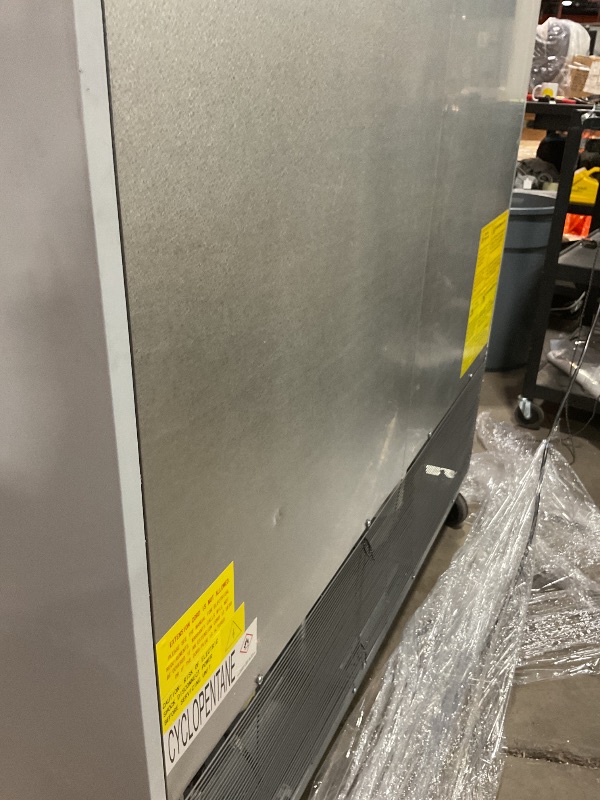 Photo 1 of **DIRT ON OUTSIDE AND FRONT.DENT AND SCUFF ON SIDE. DENTS AND SCRAPES ON BACK. **Rockitch 54" W Commercial Refrigerator, 46 Cu.ft Stainless Steel Reach-in Upright Refrigerator with 2 Solid Door and 3 Adjustable Shelves for Restaurant, Commercial Kitchen,