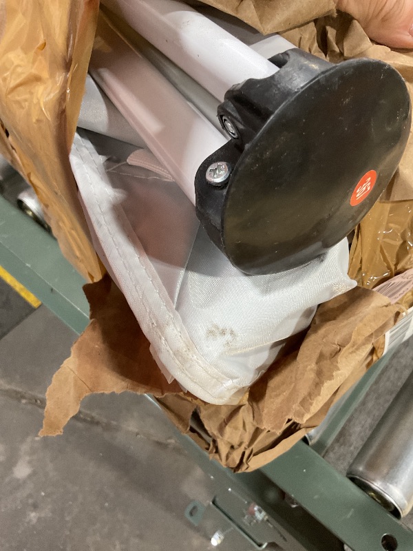 Photo 1 of **SCRAPES ON LEGS**VEVOR Pop Up Canopy Tent, 10 x 10 ft, 250 D PU Silver Coated Tarp, with Portable Roller Bag and 4 Sandbags, Waterproof and Sun Shelter Gazebo for Outdoor Party, Camping, Commercial Events, White