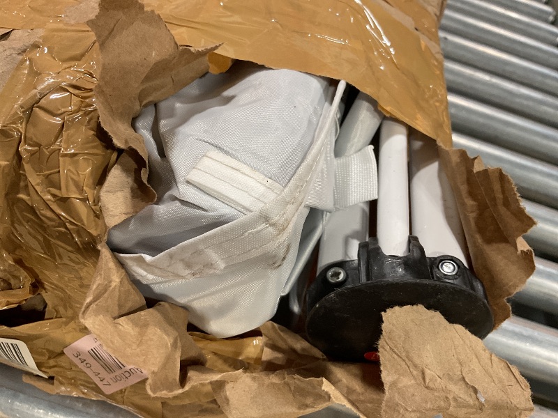 Photo 1 of **SCRAPES ON LEGS**VEVOR Pop Up Canopy Tent, 10 x 10 ft, 250 D PU Silver Coated Tarp, with Portable Roller Bag and 4 Sandbags, Waterproof and Sun Shelter Gazebo for Outdoor Party, Camping, Commercial Events, White