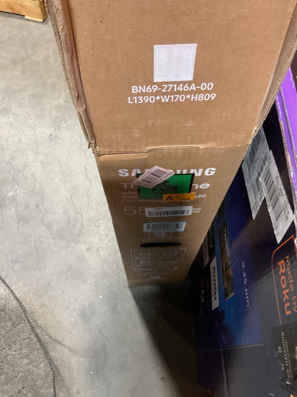 Photo 1 of **** PARTS ONLY/NON-FUNCTIONL & MISSING PIECES**** Samsung 55-Inch Class The Frame LS03F 4K QLED Smart TV (2025 Model) Modern Frame Design, NQ4 AI Gen2 Processor, Art Mode, Artful Picture Quality, Samsung Vision AI, Alexa Built-in