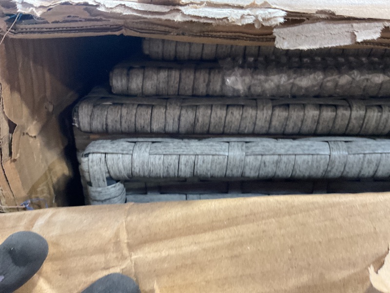 Photo 1 of **2 BOXES. MINOR DAMAGE TO ONE CORNER ***Pamapic 7-Piece Outdoor Sectional Furniture Set, All-Weather Wicker Patio Sofa with Washable Cushions, Gray Waterproof Rattan Conversation Set for Backyard, Poolside, Garden (Gray Cushions)