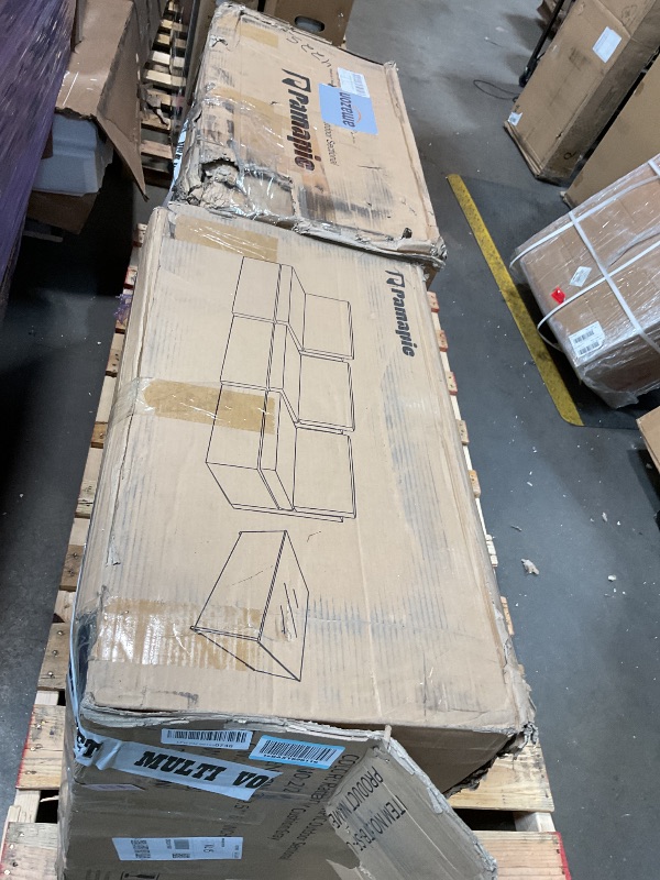 Photo 1 of **2 BOXES. MINOR DAMAGE TO ONE CORNER ***Pamapic 7-Piece Outdoor Sectional Furniture Set, All-Weather Wicker Patio Sofa with Washable Cushions, Gray Waterproof Rattan Conversation Set for Backyard, Poolside, Garden (Gray Cushions)