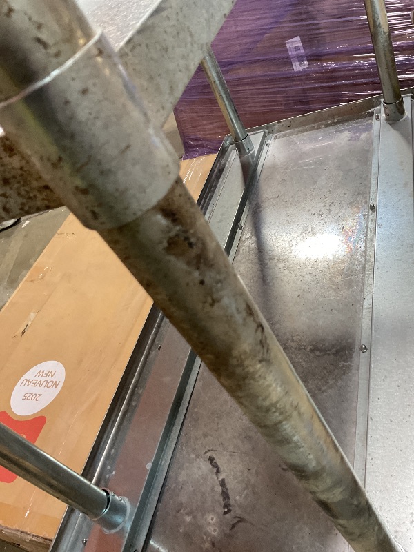 Photo 1 of **HEAVY DIRT AND SCRATCHES. BOTTOM SHELF COMING OFF**ROCKPOINT Stainless Steel Table for Prep & Work 24x48 Inches, NSF Metal Commercial Kitchen Heavy Duty Table with Adjustable Under Shelf and Table Foot for Restaurant, Home and Hotel