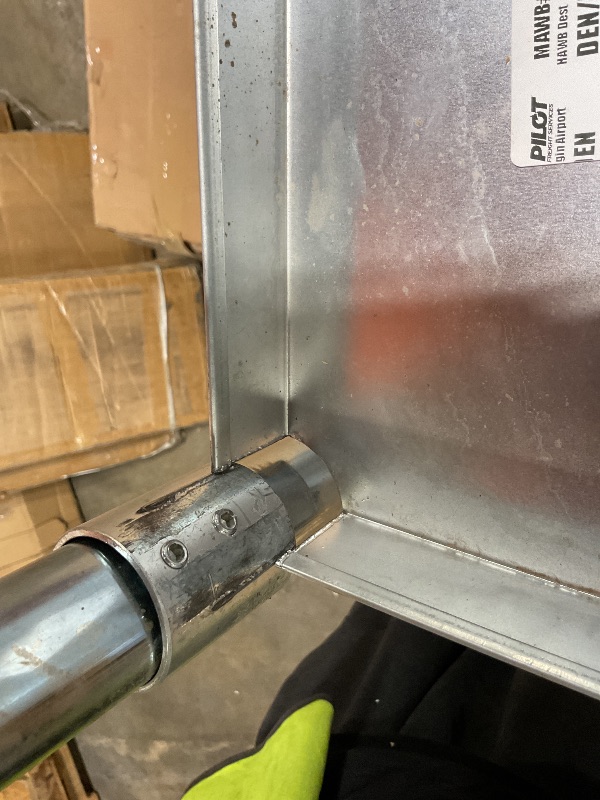 Photo 1 of **HEAVY DIRT AND SCRATCHES. BOTTOM SHELF COMING OFF**ROCKPOINT Stainless Steel Table for Prep & Work 24x48 Inches, NSF Metal Commercial Kitchen Heavy Duty Table with Adjustable Under Shelf and Table Foot for Restaurant, Home and Hotel