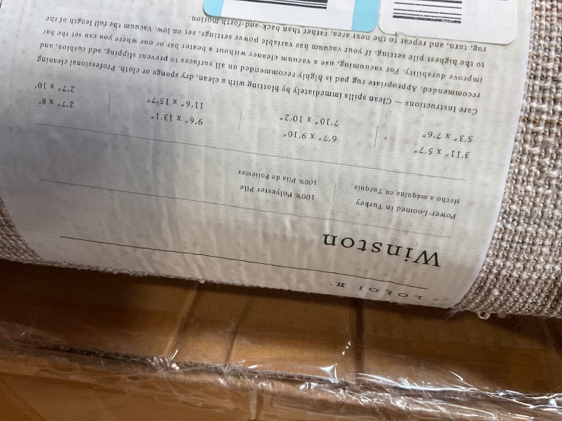 Photo 1 of **DIRTY FROM TRANSPORT **Loloi Winston Collection WIT-01 Taupe/Bone 7'-10" x 10'-2", .38" Pile Height, Area Rug, Soft, Durable, Non-Shedding, Easy Clean, Rug for Living Room