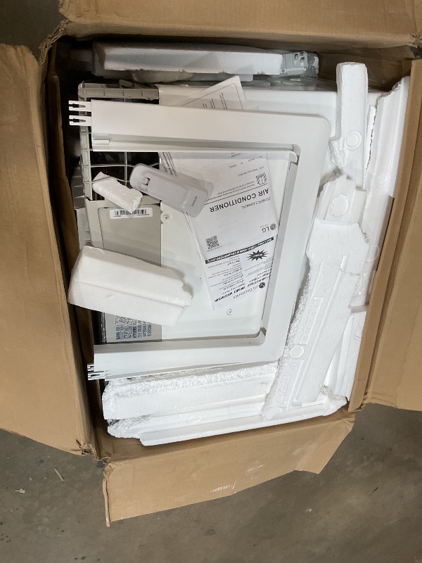Photo 1 of **MINOR DAMAGE TO BACK CORNER OF FRAME**LG 11,800 BTU Through the Wall Air Conditioner, 115V, Cools up to 530 Sq. Ft. for Bedroom, Living Room, Apartment, with Remote, 3 Cool & Fan Speeds, Universal design fits most sleeves, White