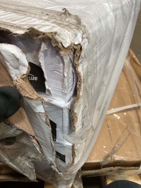 Photo 1 of **BEND DAMAGE TO CORNER OF ONE REAM**Amazon Basics Multipurpose Copy Printer Paper, 8.5 x 11 Inches, 20 lb, 10 Ream, (5,000 Sheets), 96 Bright, White