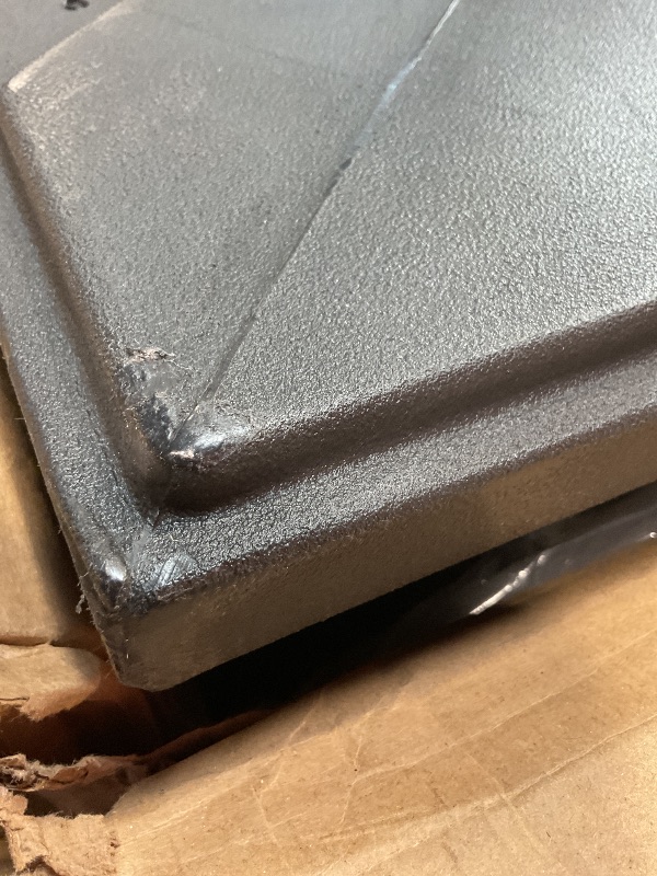 Photo 1 of **CORNER SCRAPED. BOTTOM SCRATCHED**Mayne Fairfield 28in Square Planter - Black - Durable Resin Planter (8800-B)