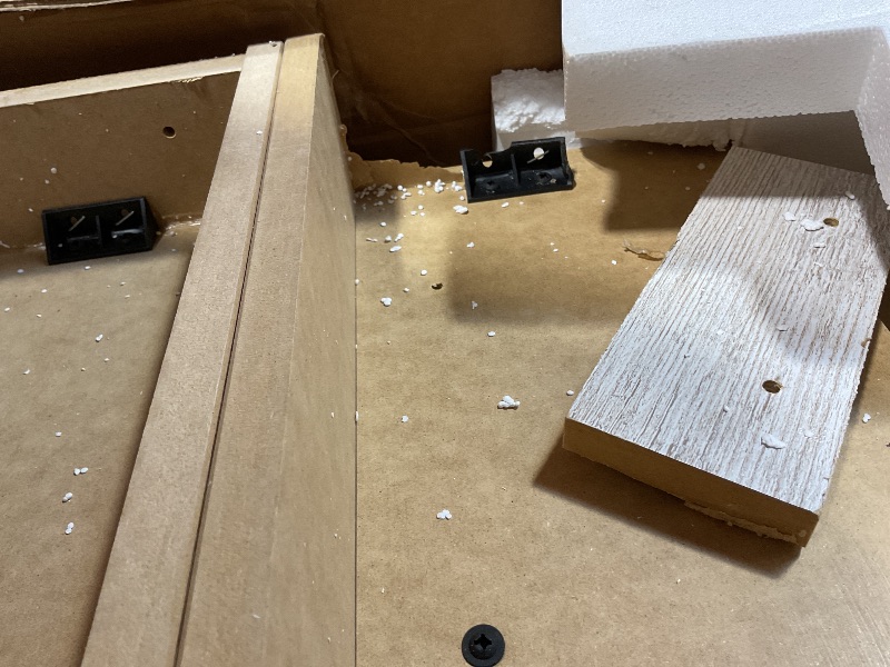 Photo 1 of **DAMAGE TO END OF LEG PLASTIC HOLDER PIECE**Signature Design by Ashley Hyanna Contemporary Panel Headboard ONLY, Twin, Brown