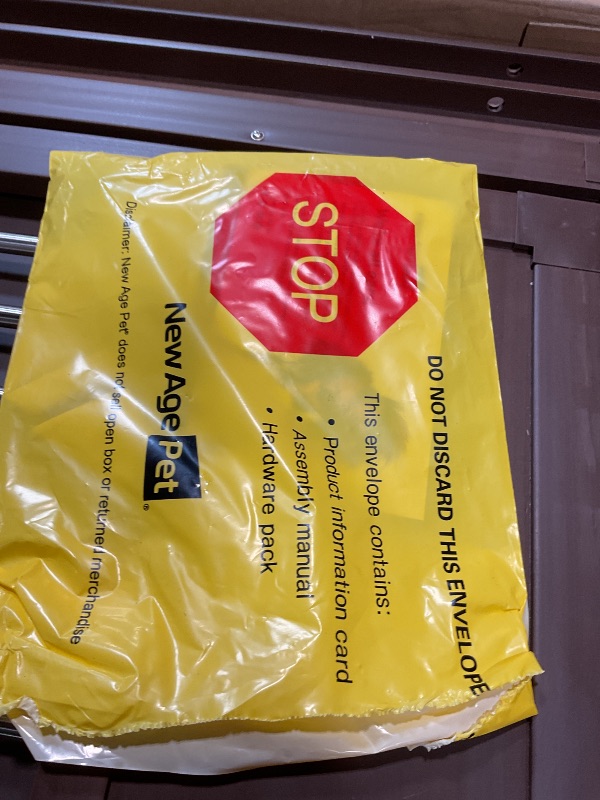 Photo 1 of ***MISSING ASSEMBLY PIECES & HARDWARE*** New Age Pet ECOFLEX Dog Crate End Table - Furniture-Style Pet Crate for Crate Trained Dogs - Stainless Steel Tubing & a Latched Closure - 10 Year Manufacturer's Warranty, X-Large, Brown