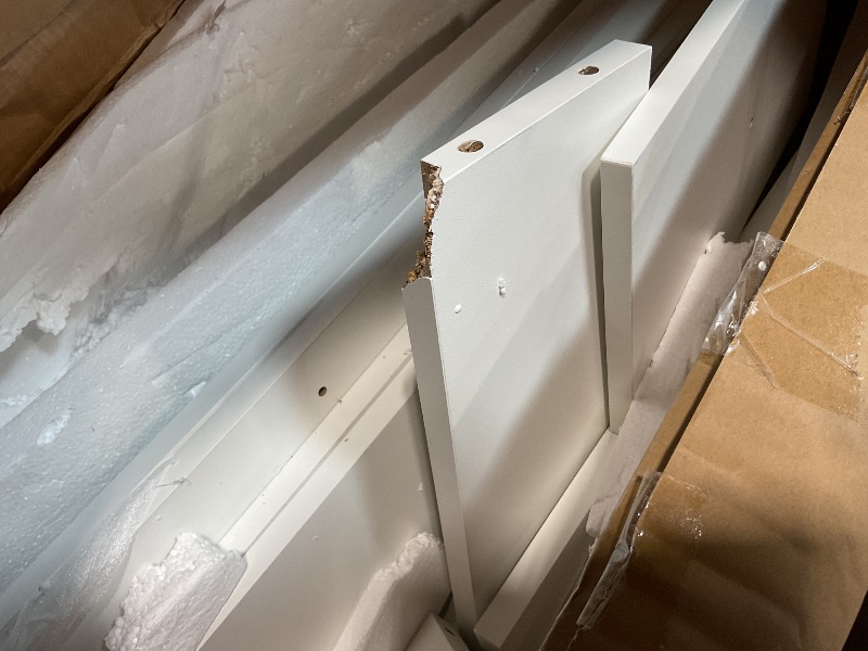 Photo 1 of **MINOR DAMAGE TO CORNER**LINSY HOME Glass Top Vanity White Makeup Vanity with Mirror and Lights, 47" Make Up Vanitys Desk with Storage, 9 Drawers, 2 Cabinets and Outlet, Big Vanity Table for Bedroom, Women, Girls