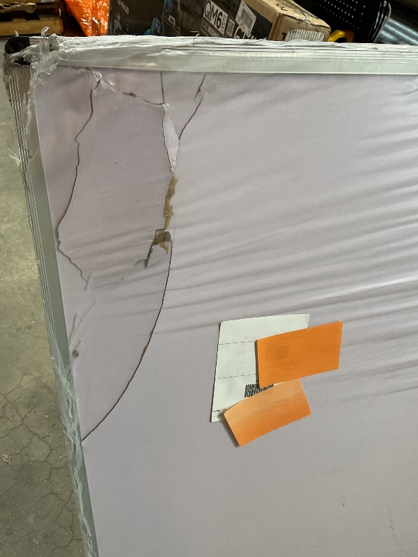 Photo 1 of **MAJOR DAMAGE TO CORNER**VIZ-PRO Dry Erase Board/Whiteboard, 96 x 48 Inches, Wall Mounted Board for School Office and Home 8' x 4'