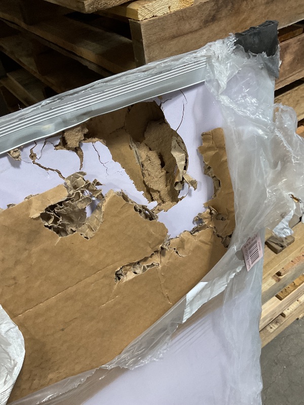 Photo 1 of **SCRAPES, DENTS  ON FRAME. MAJOR DAMAGE TO CORNER**VIZ-PRO Dry Erase Board/Whiteboard, 96 x 48 Inches, Wall Mounted Board for School Office and Home 8' x 4'