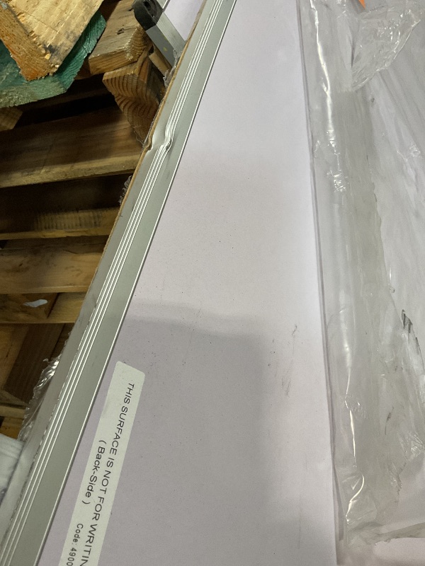 Photo 1 of **DENTS, AND SCRAPES ON FRAME. SCRAPE IN THE MIDDLE OF THE BOARD**VIZ-PRO Dry Erase Board/Whiteboard, 96 x 48 Inches, Wall Mounted Board for School Office and Home 8' x 4'