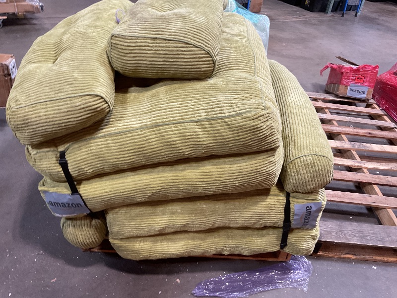 Photo 1 of **DIRTY FROM TRANSPORT **MAXYOYO Folding Sofa Bed, Convertible Sleeper Chair with Pilow Foldable Matress with Back Support, Portable Fold Out Chair Bed for Living Room Bedroom, Green Double