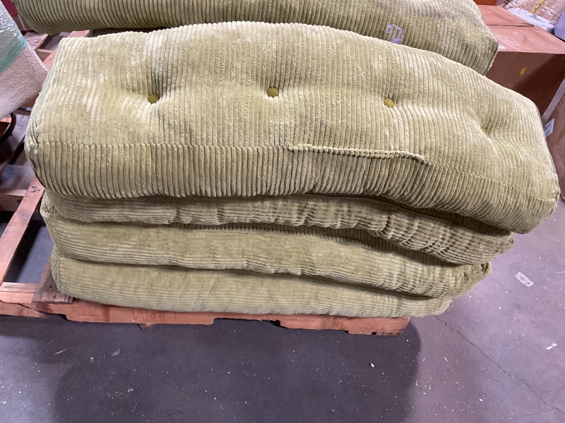 Photo 1 of **DIRTY FROM TRANSPORT **MAXYOYO Folding Sofa Bed, Convertible Sleeper Chair with Pilow Foldable Matress with Back Support, Portable Fold Out Chair Bed for Living Room Bedroom, Green Double