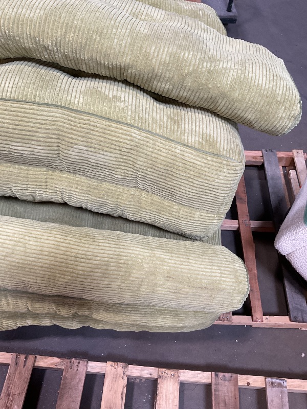 Photo 1 of **DIRTY FROM TRANSPORT **MAXYOYO Folding Sofa Bed, Convertible Sleeper Chair with Pilow Foldable Matress with Back Support, Portable Fold Out Chair Bed for Living Room Bedroom, Green Double