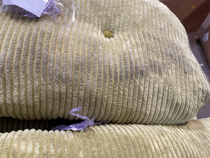 Photo 1 of **DIRTY FROM TRANSPORT **MAXYOYO Folding Sofa Bed, Convertible Sleeper Chair with Pilow Foldable Matress with Back Support, Portable Fold Out Chair Bed for Living Room Bedroom, Green Double