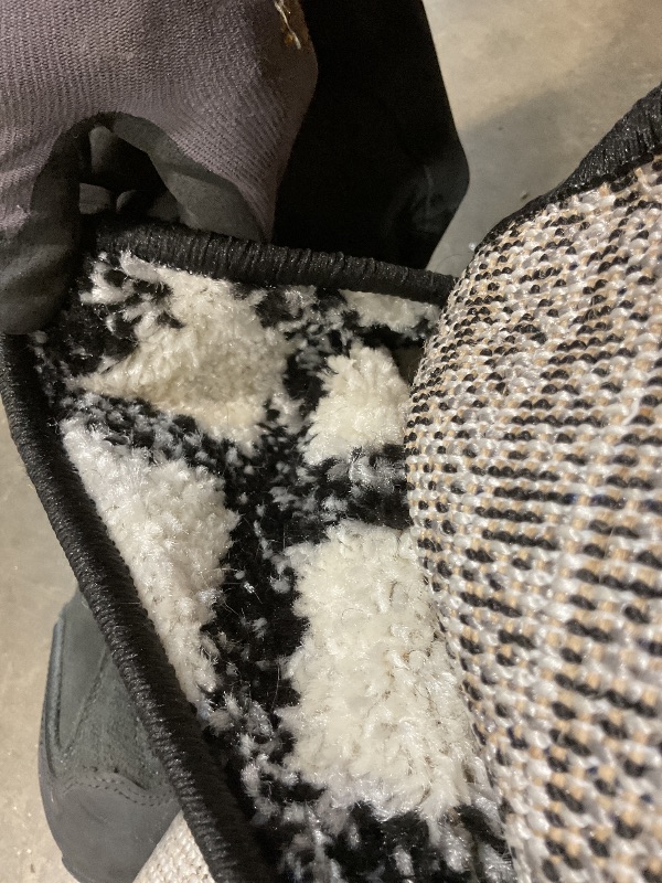 Photo 1 of **DIRT**JONATHAN Y Amir Moroccan Beni Souk Cream/Black Indoor Area Rug, 8x10, Bohemian, Scandinavian, Easy-Cleaning for Living Room, Bedroom, Kitchen, Pet Friendly, Non-Shedding (MOH200A-8)