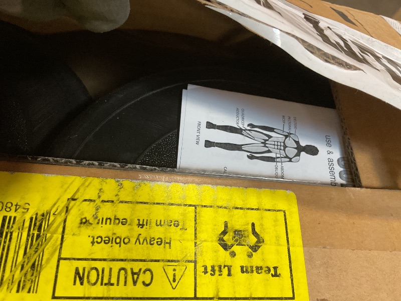 Photo 1 of **SELLING FOR PARTS AS PARTIAL SET. TWO OF THREE BOXES**US Weight 105 Pound Barbell Weight Set for Home Gym| Adjustable Weight Set with Two Dumbbell Bars and Full 6 Ft Bar, Black