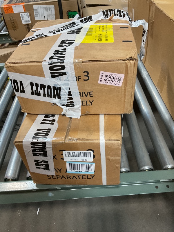 Photo 1 of **SELLING FOR PARTS AS PARTIAL SET. TWO OF THREE BOXES**US Weight 105 Pound Barbell Weight Set for Home Gym| Adjustable Weight Set with Two Dumbbell Bars and Full 6 Ft Bar, Black