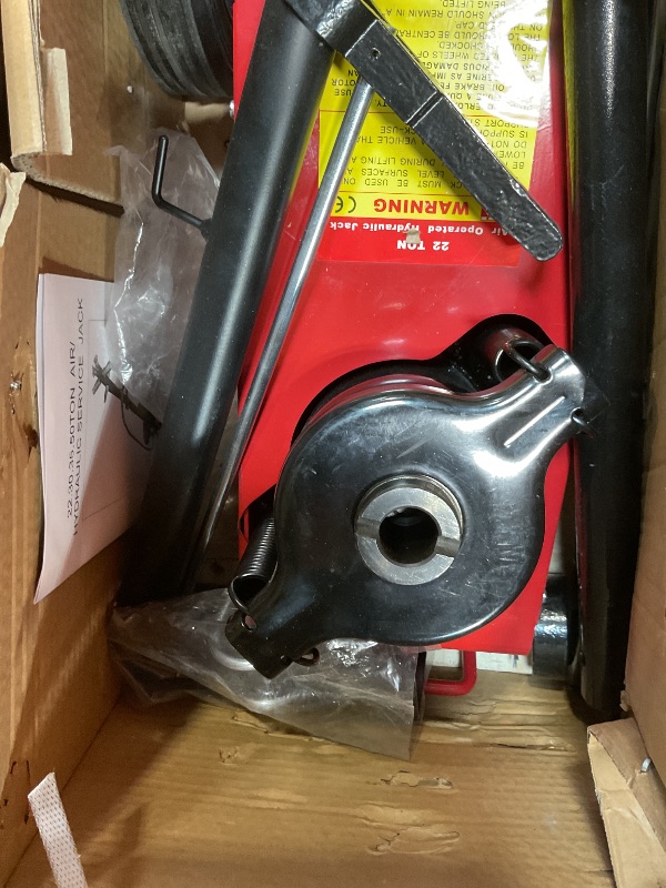 Photo 1 of **SELLING FOR PARTS AS PARTIAL SET **Air/Hydraulic Floor Jack 22 Ton (44 000 lbs) for Repairing Trucks Trailers RVs Buses etc. Red