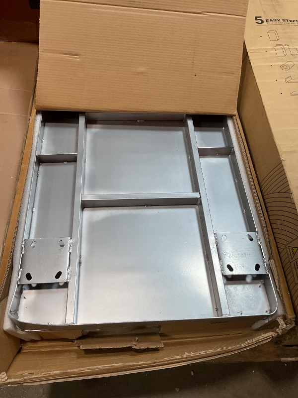 Photo 1 of **CORNER DENTED**Platform Truck Cart, Foldable Push Cart Dolly Large Flatbed w/Rubber Mat and 6'' Wheels, 2200LBS Capacity Steel Heavy Duty Moving Platform Trucks Hand Cart for Groceries, Garage (41.3"x24.8")